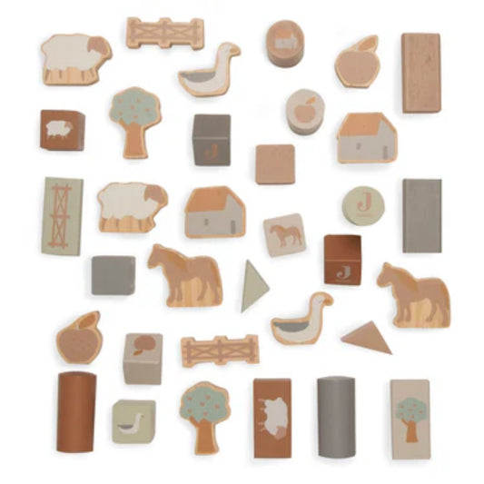 Set de cubes en bois ferme - Jollein