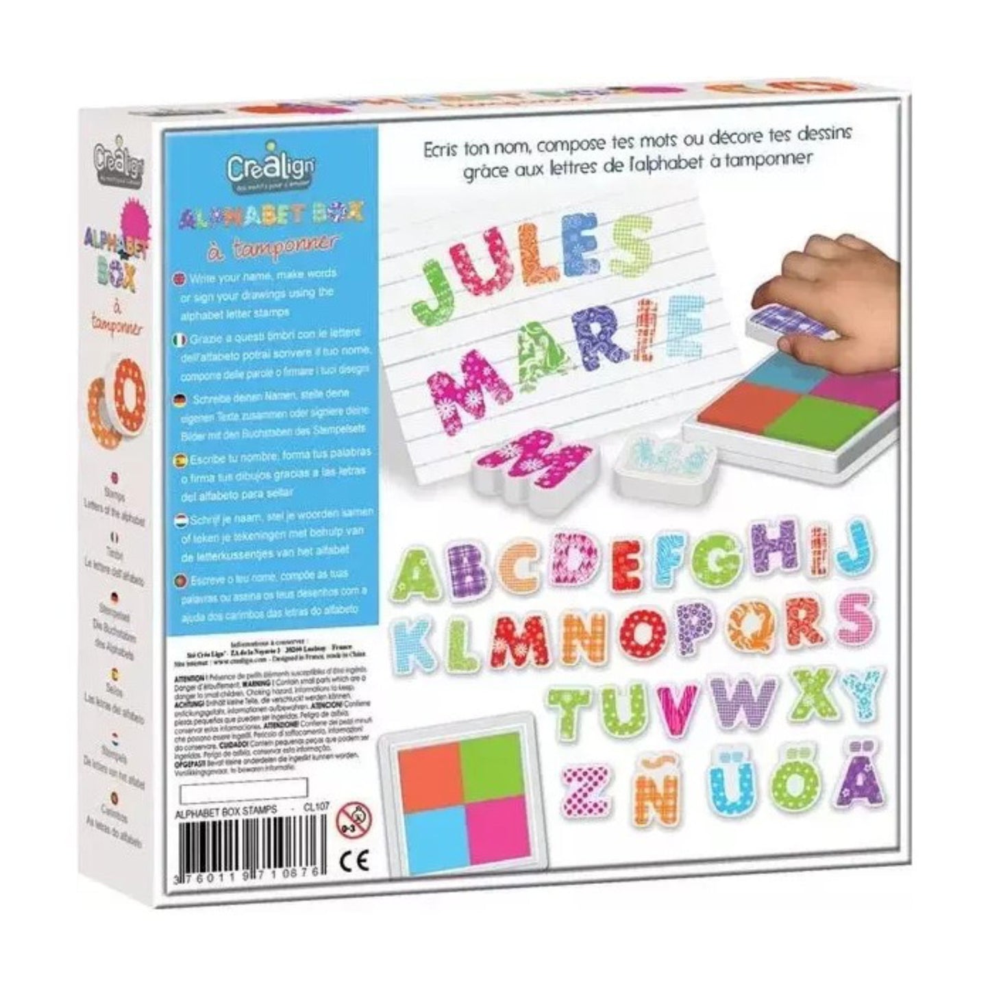 Alphabet box à tamponner - Créa Lign’