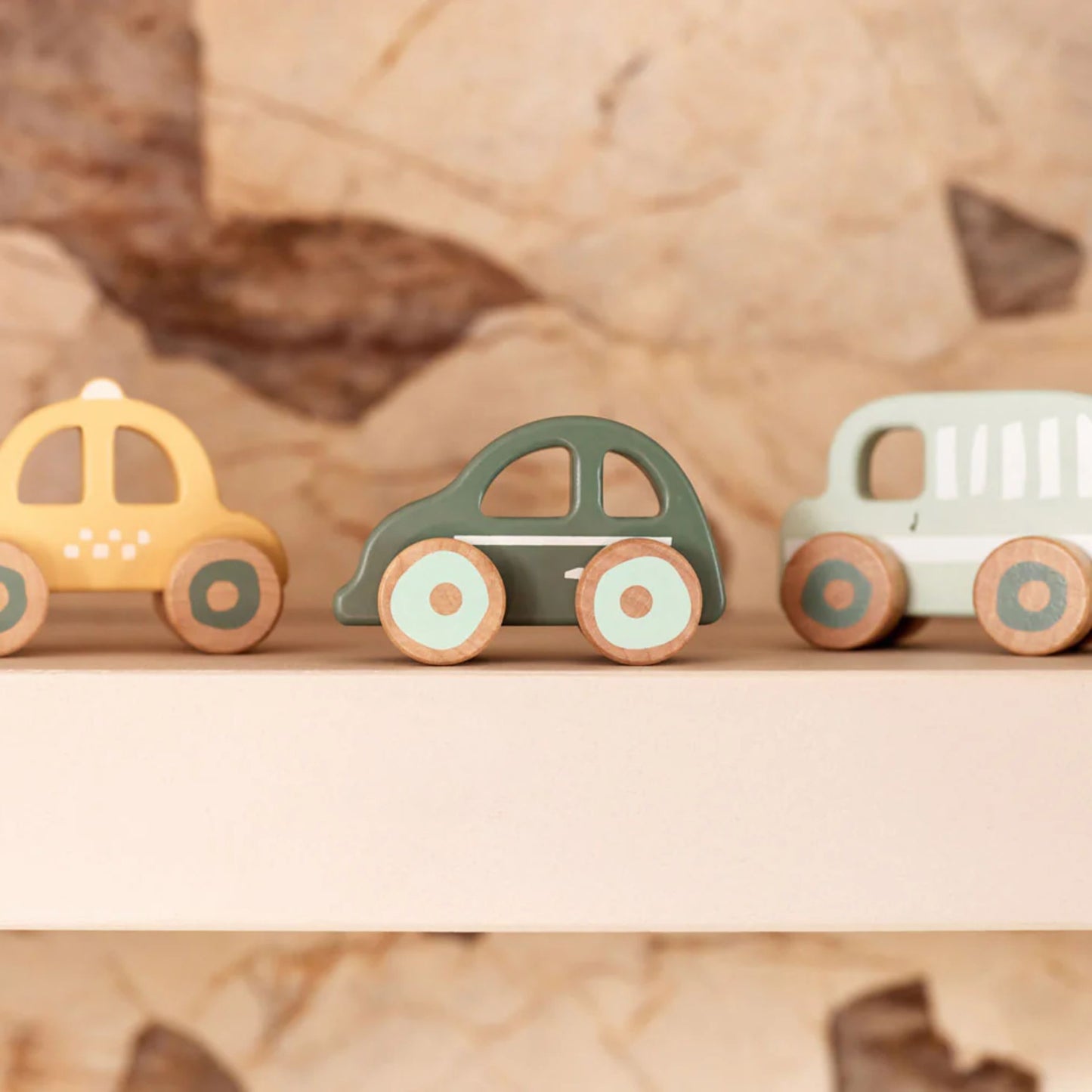 Lot de 3 voitures en bois On the Go - Jollein -