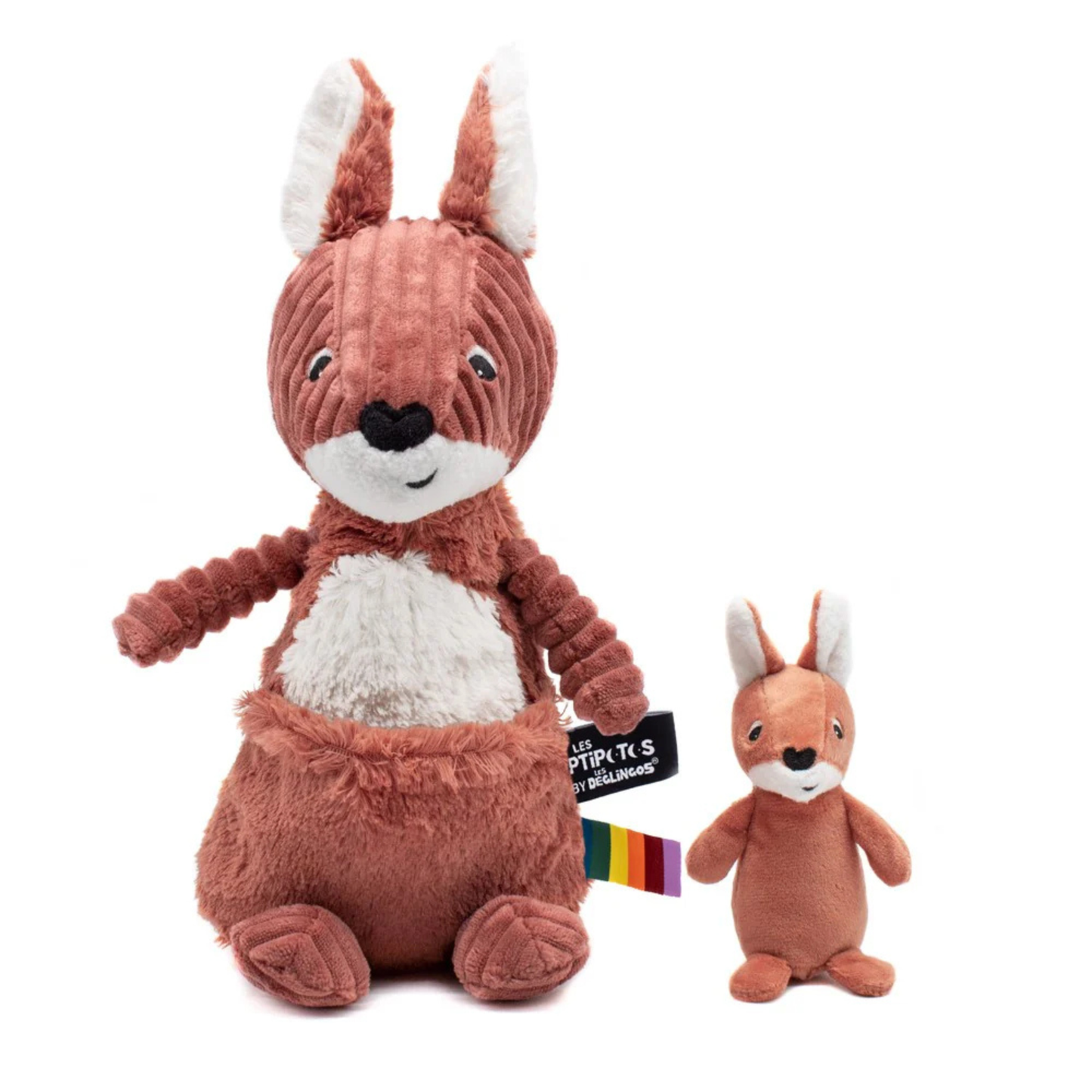 Peluche Kangourou Maman & Bébé Terracotta - Les Déglingos