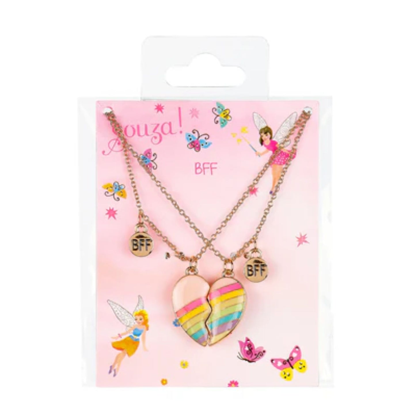 Set cadeau 2 colliers bff arc en ciel - Souza