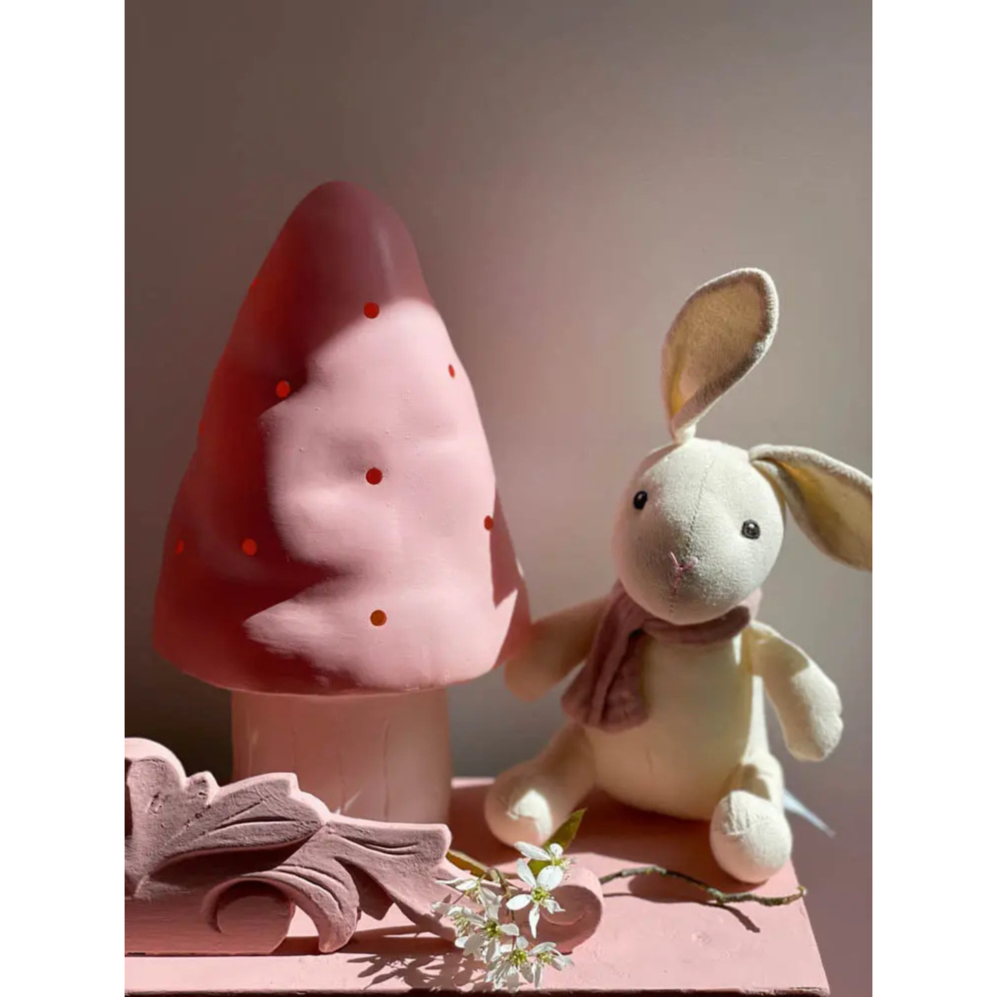 Lampe champignon petit modèle vintage rose - Egmont toys