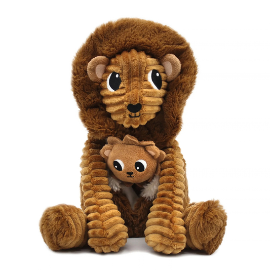 Peluche lion Graou papa et son bébé – Les Déglingos