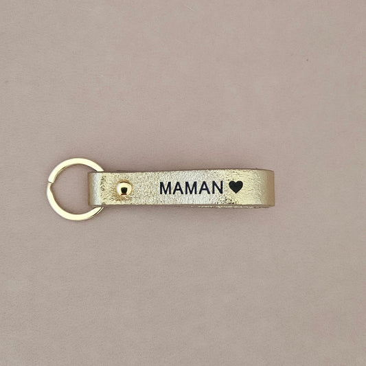 Porte clé en cuir Maman - Royal Marais