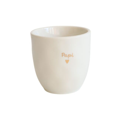 Tasse à café cœur doré en céramique - Le Petit Souk