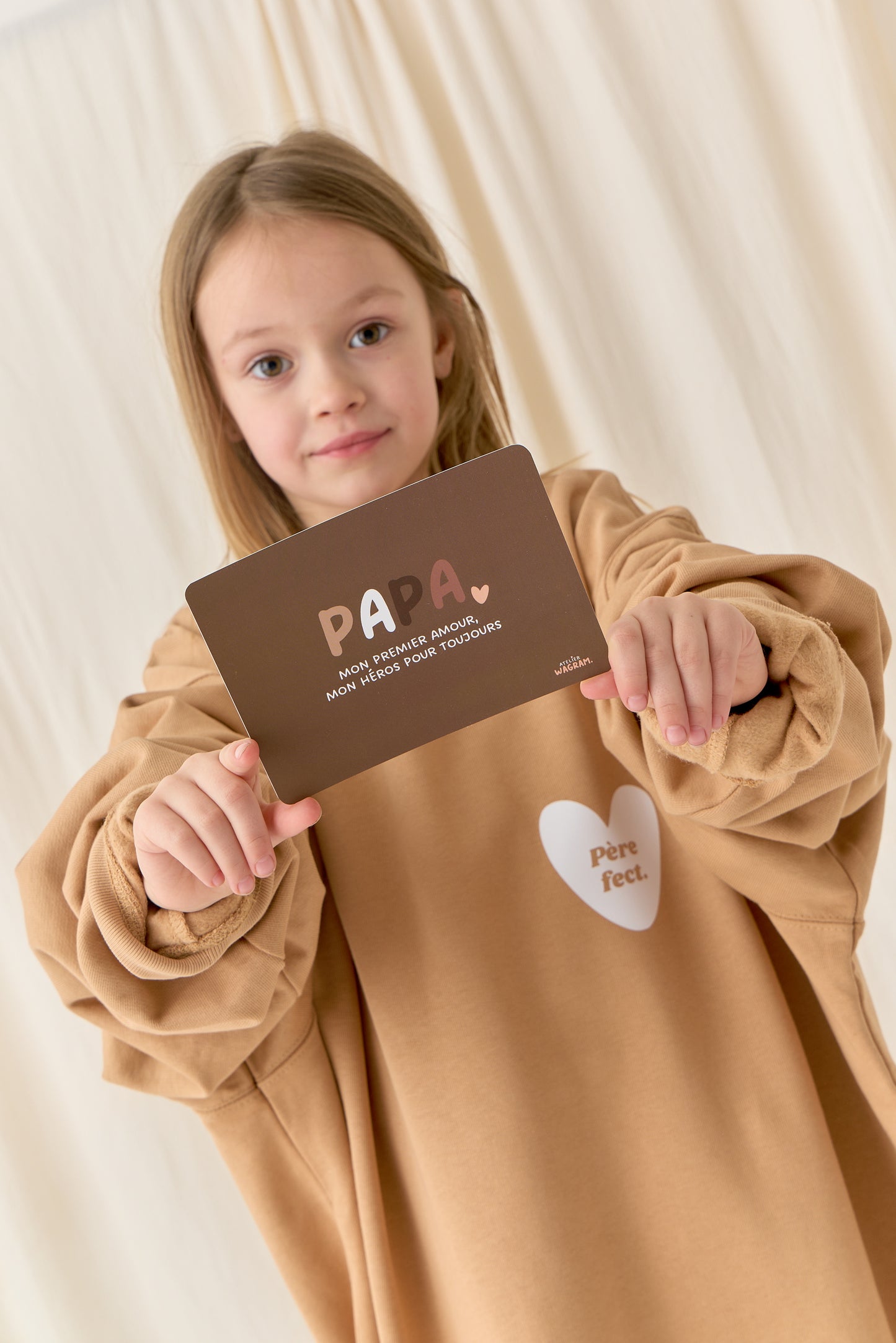 Carte postale, "papa mon héros"