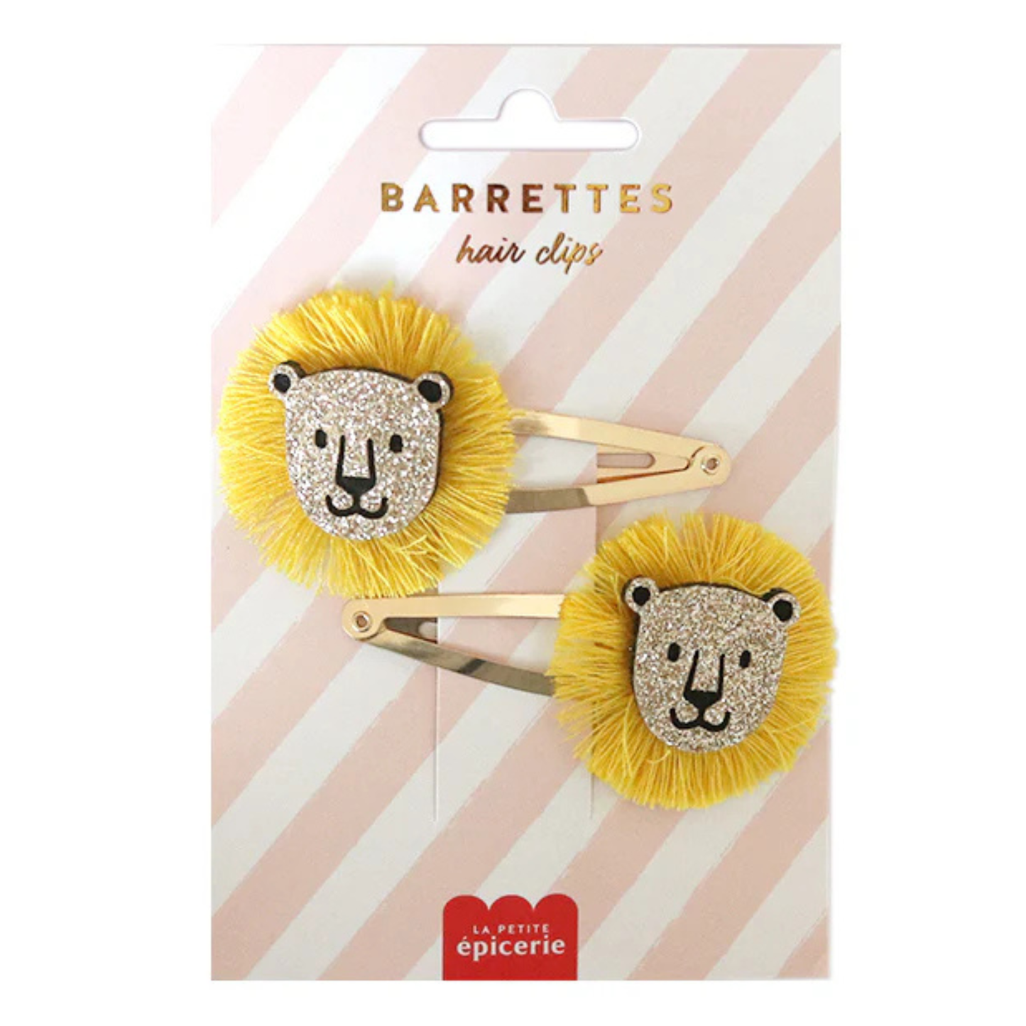 Barrettes cheveux Lion pailletées – La petite épicerie