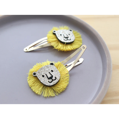 Barrettes cheveux Lion pailletées – La petite épicerie