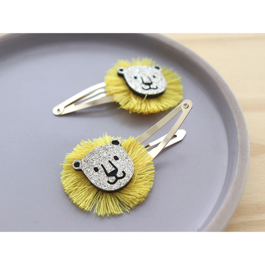 Barrettes cheveux Lion pailletées – La petite épicerie