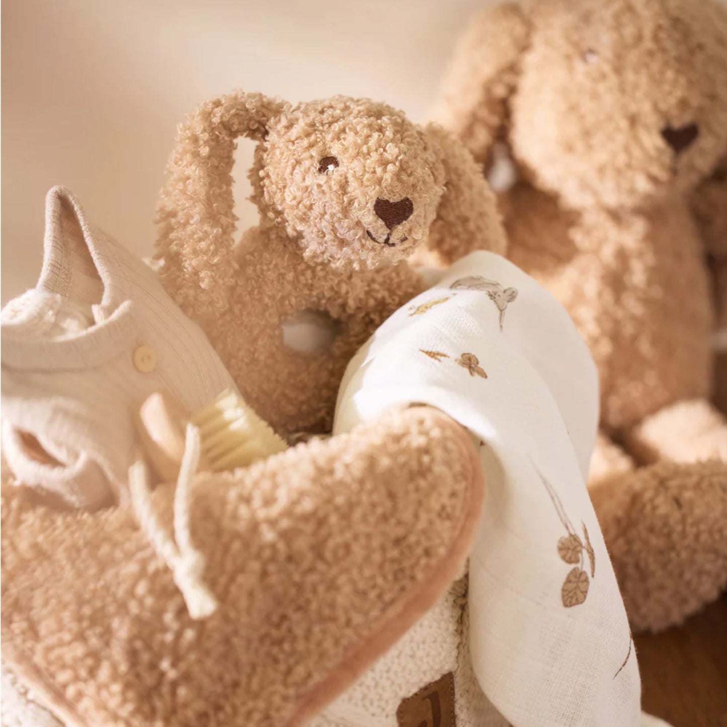 Doudou attache sucette Lapin - Jollein