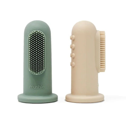 Lot de 2 brosses à dents à doigt - Mushie