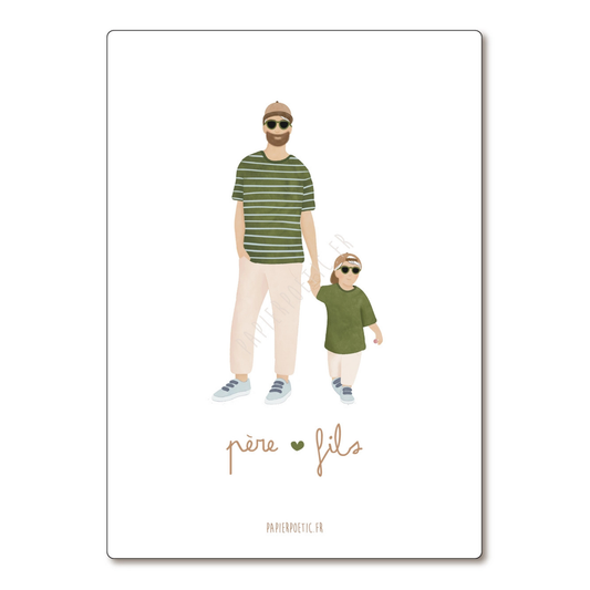 Carte Père & Fils – Papier Poetic