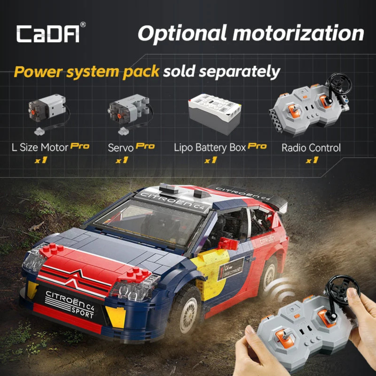 Citroën C4 WRC 2008 à construire – 1 569 pièces – CaDA