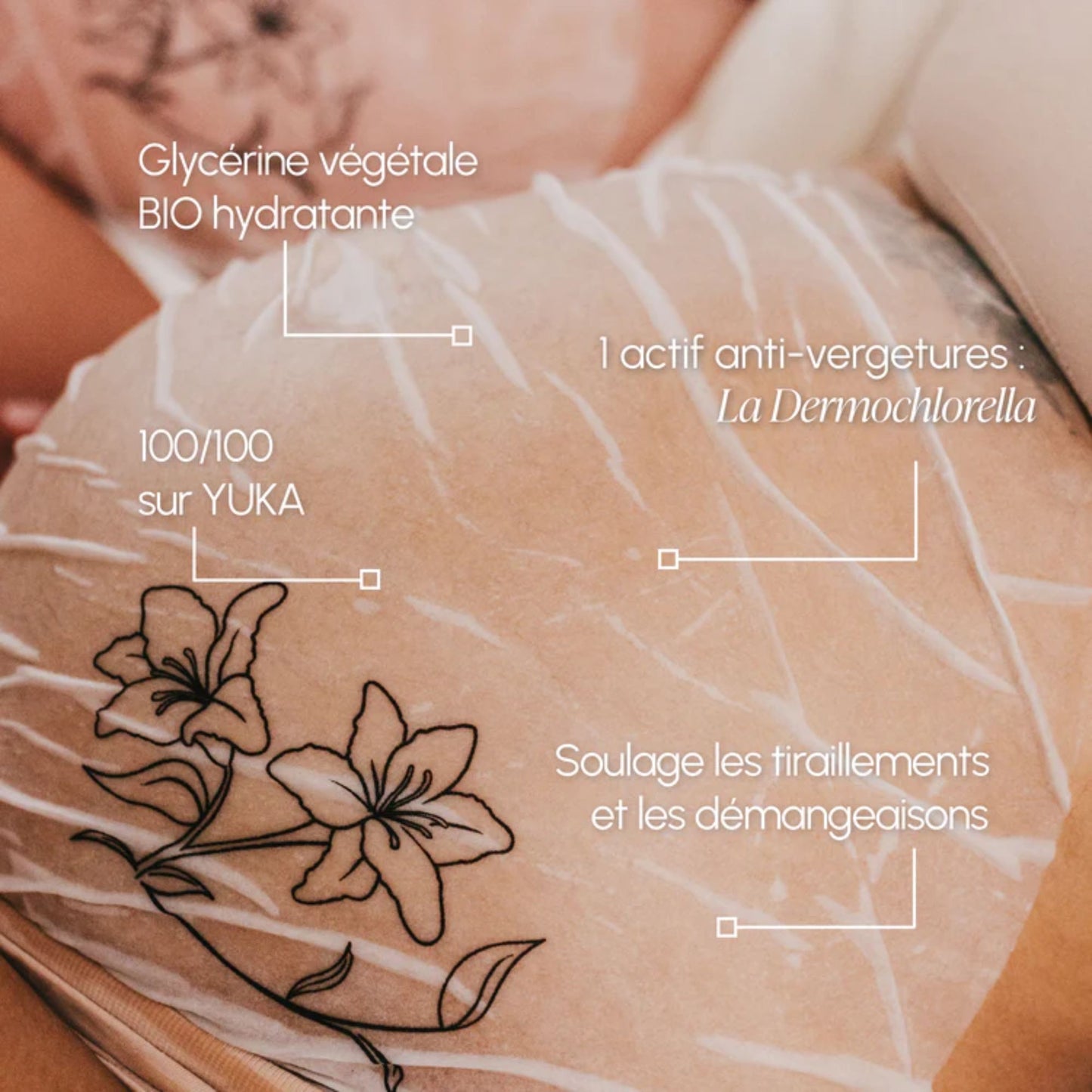 Masque tissu apaisant pour le ventre - Daylily