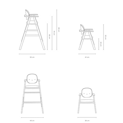 Chaise haute évolutive en bois - Nobodinoz