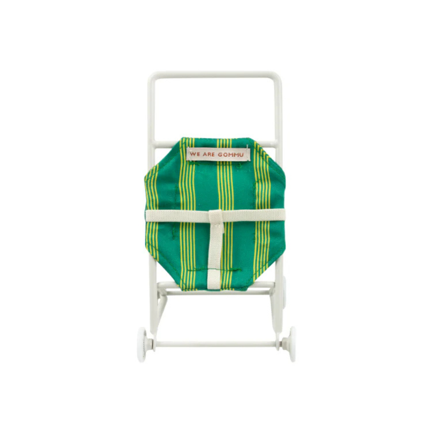 Mini poussette pour poupée - Striped Green | GOMMU