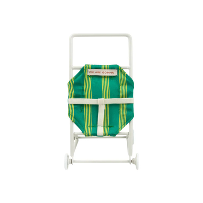 Mini poussette pour poupée - Striped Green | GOMMU