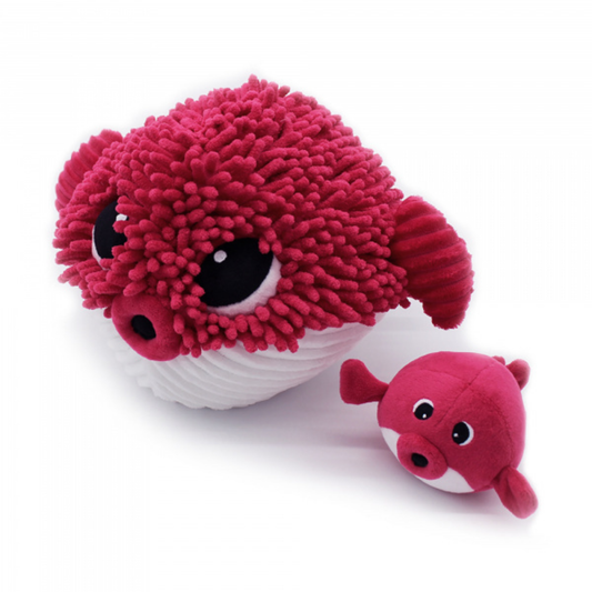 Peluche Poisson-globe et son bébé - Les Déglingos