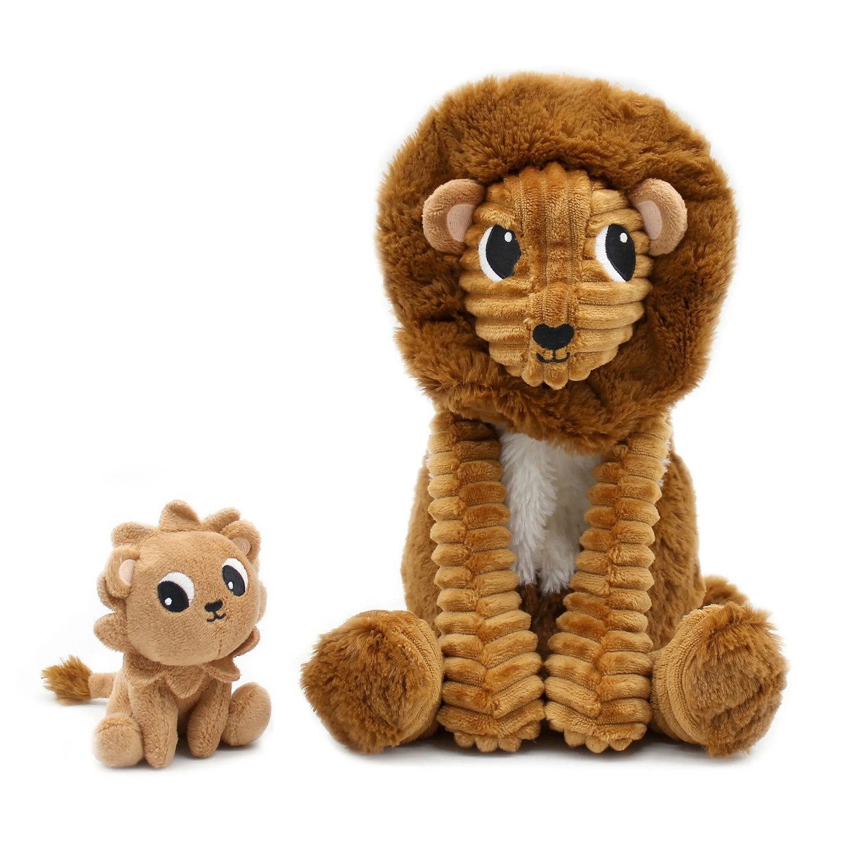 Peluche lion Graou papa et son bébé – Les Déglingos