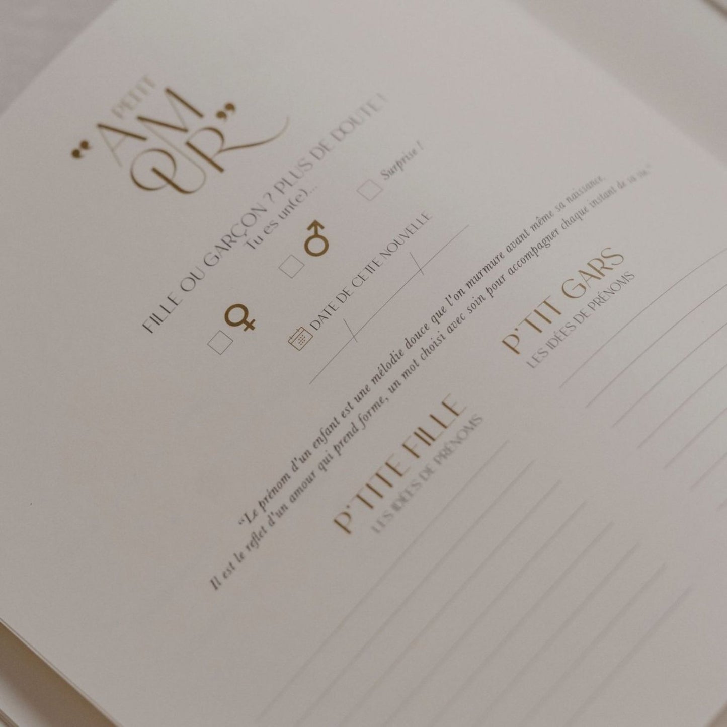 Livre de naissance Petit Amour - Zakuw