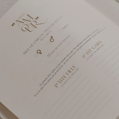 Livre de naissance Petit Amour - Zakuw