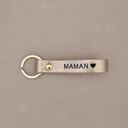 Porte clé en cuir Maman - Royal Marais