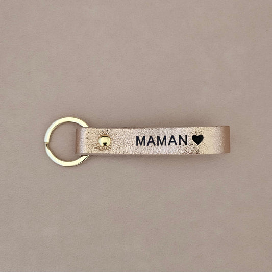 Porte clé en cuir Maman - Royal Marais