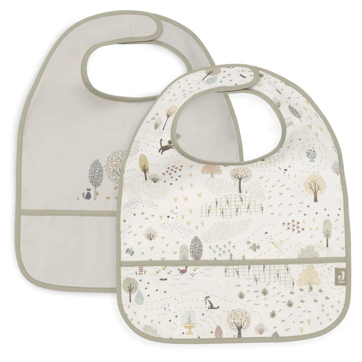 Lot de 2 bavoirs plastifiés - Jollein