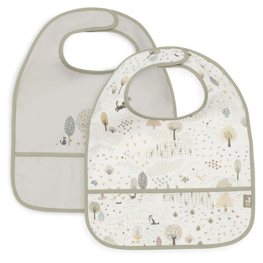 Lot de 2 bavoirs plastifiés - Jollein