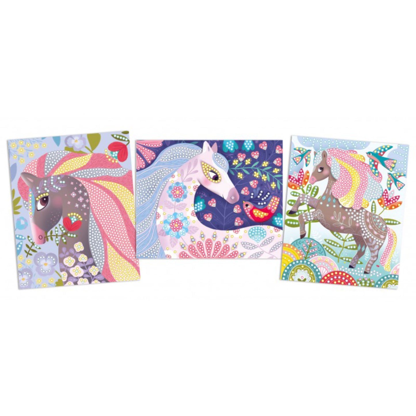 Cartes à créer "Chevaux de diamants" - Créa Lign'