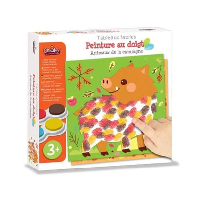 Peinture au doigt animaux de la ferme - Créa Lign'