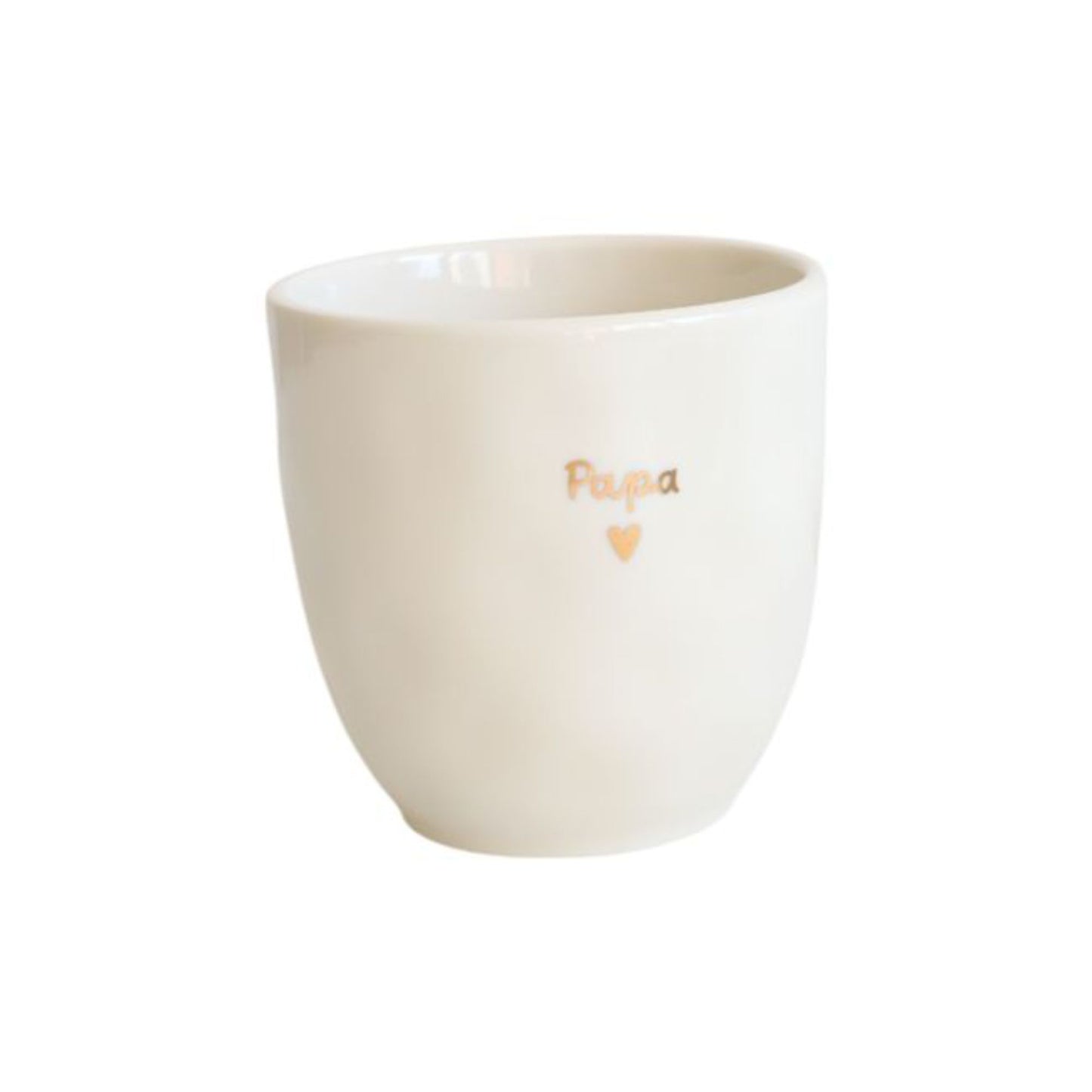 Tasse à café cœur doré en céramique - Le Petit Souk