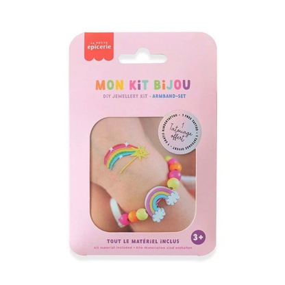 Kit bijou enfant bracelet arc-en-ciel en perles de bois - La Petite Épicerie