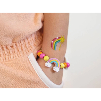 Kit bijou enfant bracelet arc-en-ciel en perles de bois - La Petite Épicerie