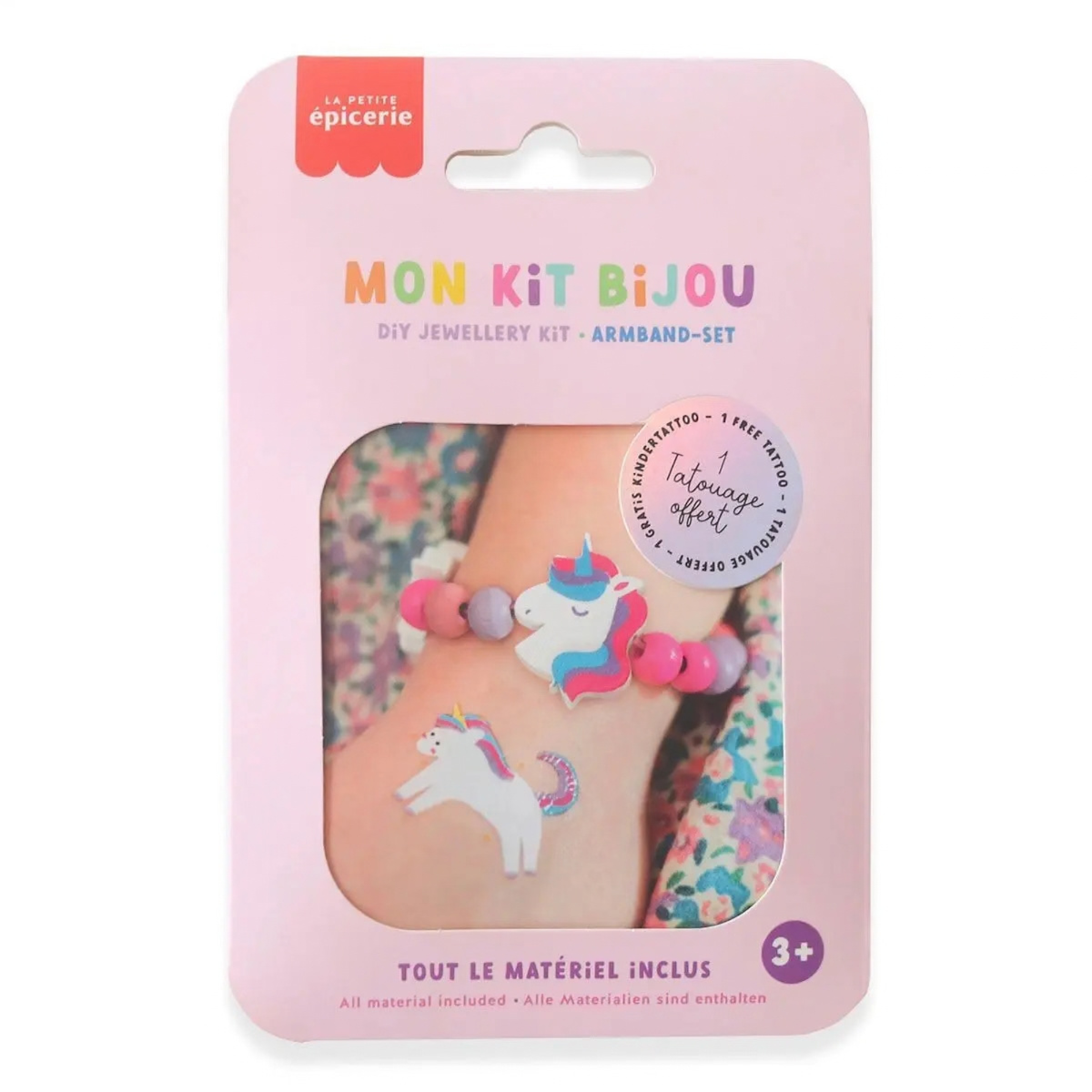 Kit bijou enfant bracelet licornes en perles de bois - La Petite Épicerie