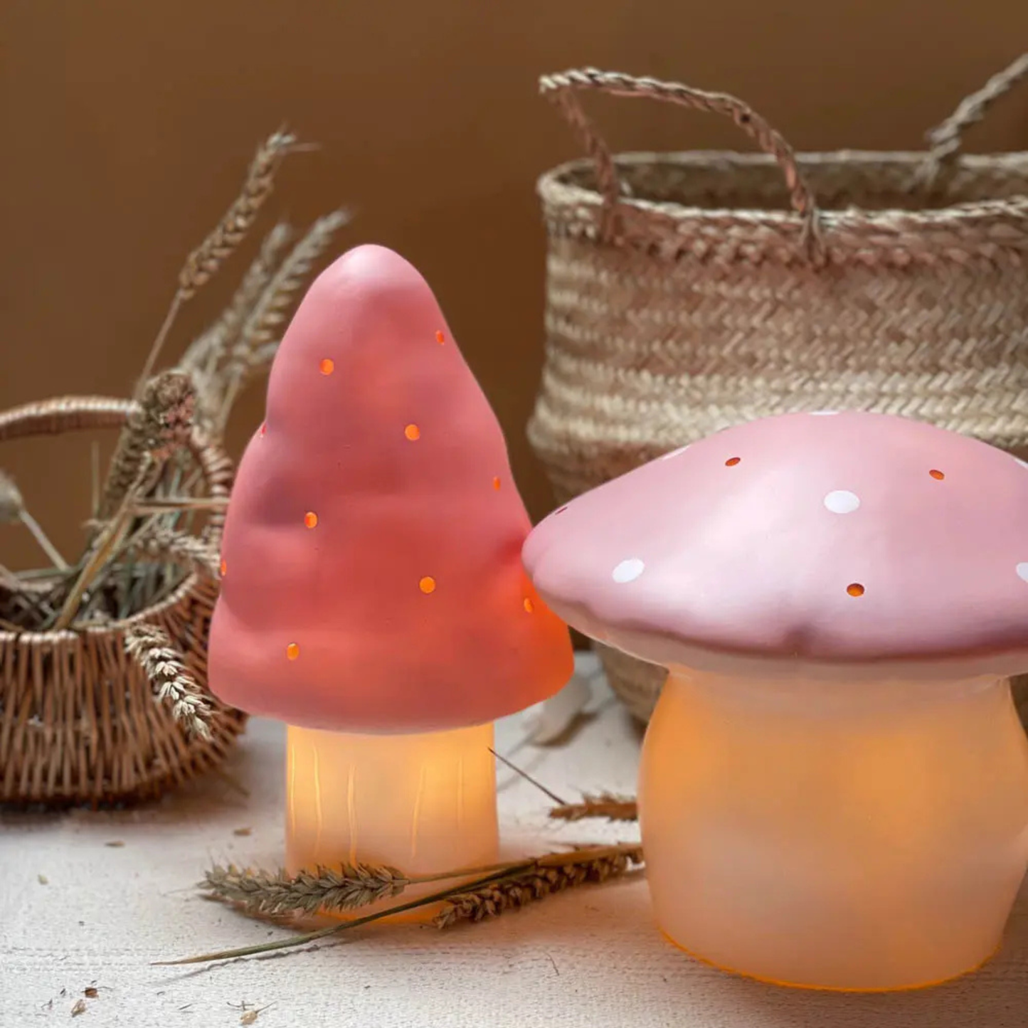 Lampe champignon petit modèle vintage rose - Egmont toys
