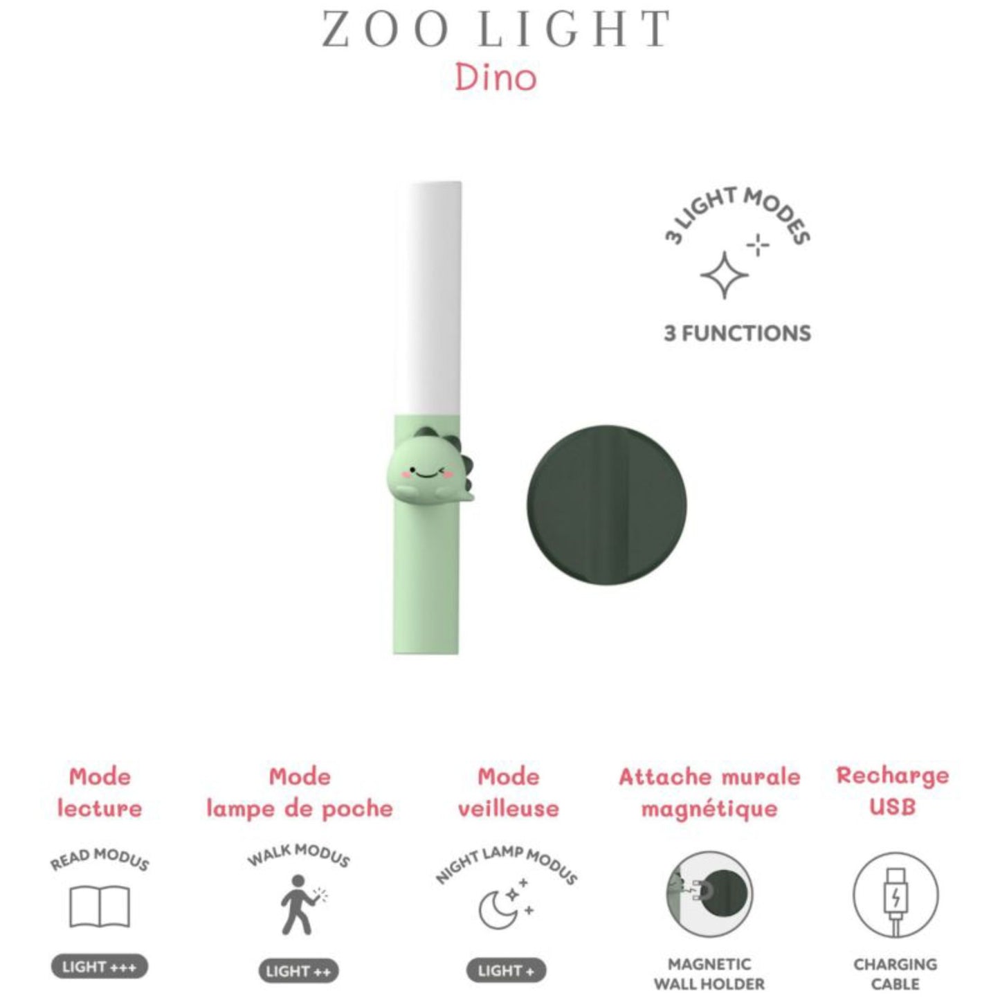 Lampe nomade Dino - The ZooFamily