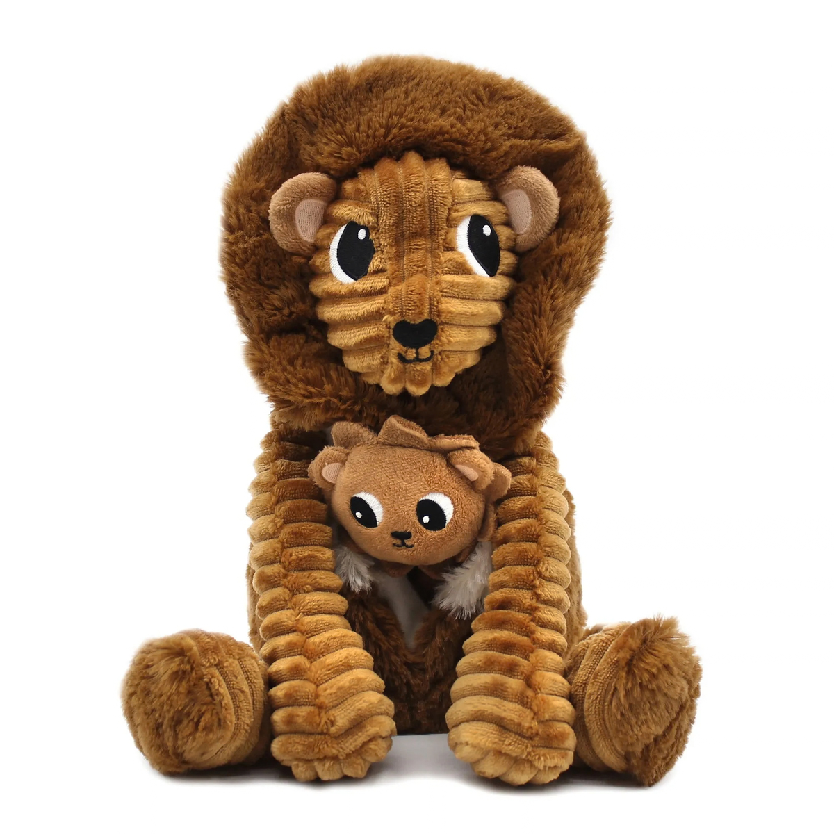 Peluche lion Graou papa et son bébé – Les Déglingos