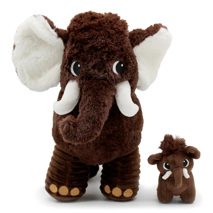 Peluche mammouth Papouth papa et son bébé – Les Déglingos