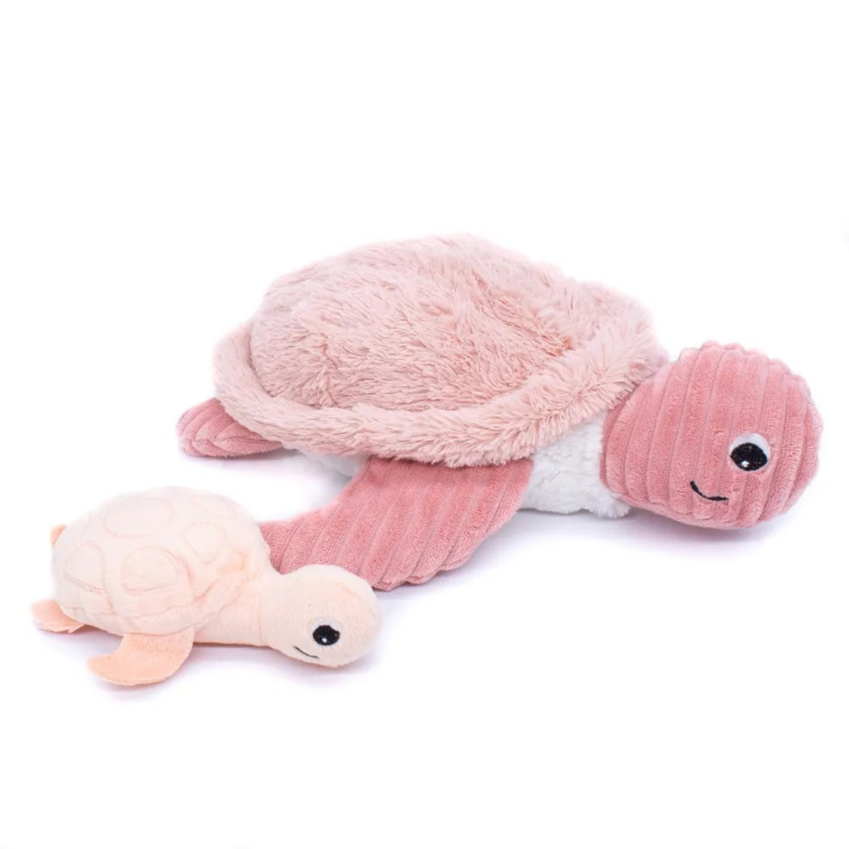Peluche tortue Sauvenou maman et son bébé rose 29 cm – Les Déglingos