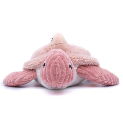 Peluche tortue Sauvenou maman et son bébé rose 29 cm – Les Déglingos