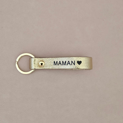 Porte clé en cuir Maman - Royal Marais