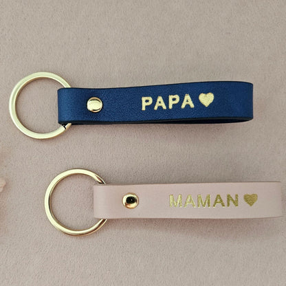 Porte-clé cuir Papa - Royal Marais 