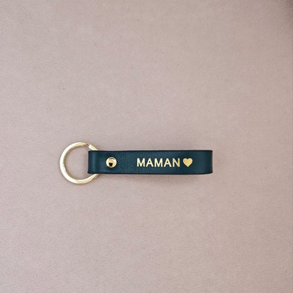 Porte clé en cuir Maman - Royal Marais