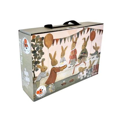 Puzzle géant Famille Lapin – 40 pièces – Egmont Toys