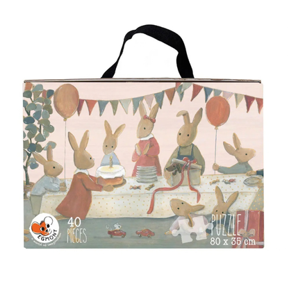Puzzle géant Famille Lapin – 40 pièces – Egmont Toys