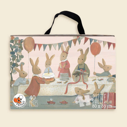 Puzzle géant Famille Lapin – 40 pièces – Egmont Toys