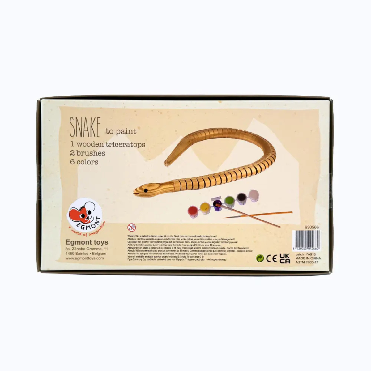 Serpent en bois à peindre – Egmont Toys