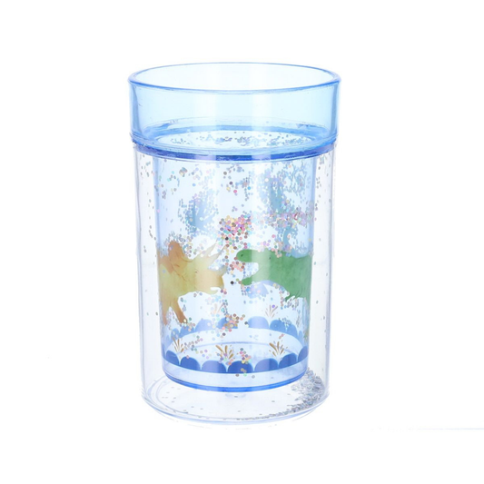 Verre à paillettes bleu Dinosaures – Le Petit Souk