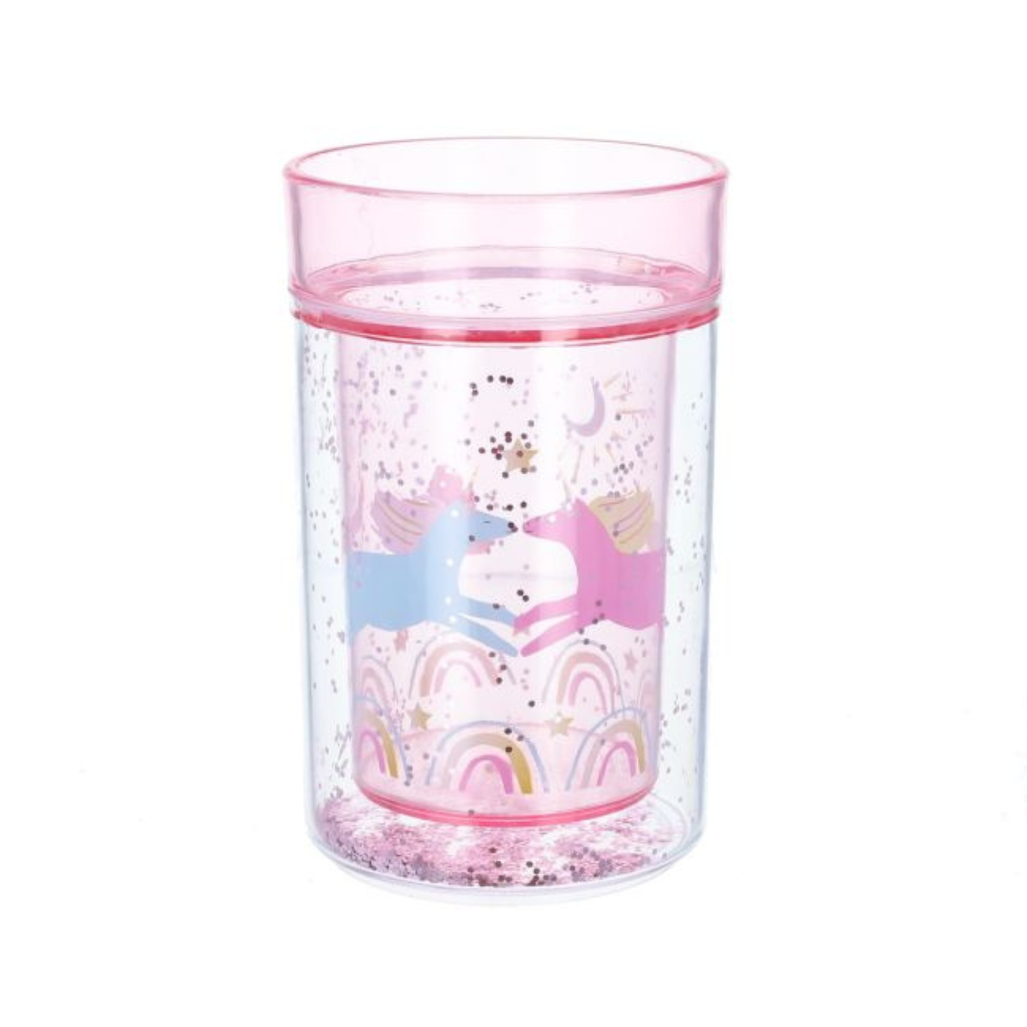 Verre à paillettes rose Licornes – Le Petit Souk